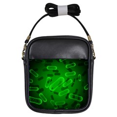 Green-rod-shaped-bacteria Girls Sling Bag by Simbadda