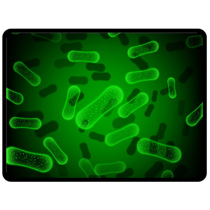 Green-rod-shaped-bacteria Fleece Blanket (Large)