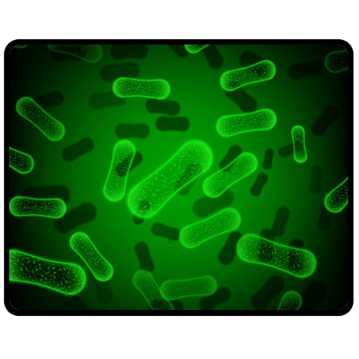 Green-rod-shaped-bacteria Two Sides Fleece Blanket (Medium)