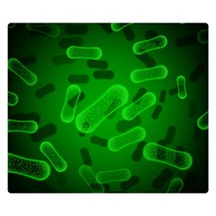 Green-rod-shaped-bacteria Premium Plush Fleece Blanket (small) by Simbadda