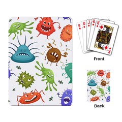 Dangerous-streptococcus-lactobacillus-staphylococcus-others-microbes-cartoon-style-vector-seamless-p Playing Cards Single Design (rectangle) by Simbadda