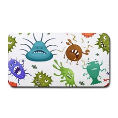 Dangerous-streptococcus-lactobacillus-staphylococcus-others-microbes-cartoon-style-vector-seamless-p Medium Bar Mat by Simbadda