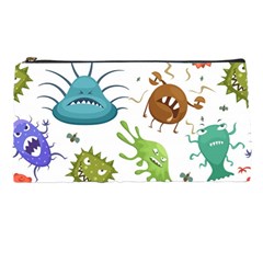 Dangerous-streptococcus-lactobacillus-staphylococcus-others-microbes-cartoon-style-vector-seamless-p Pencil Case by Simbadda