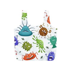 Dangerous-streptococcus-lactobacillus-staphylococcus-others-microbes-cartoon-style-vector-seamless-p Full Print Recycle Bag (s) by Simbadda