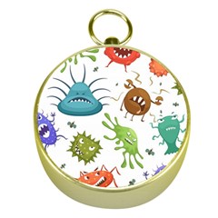 Dangerous-streptococcus-lactobacillus-staphylococcus-others-microbes-cartoon-style-vector-seamless-p Gold Compasses by Simbadda