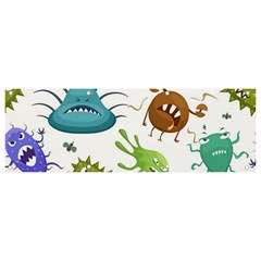 Dangerous-streptococcus-lactobacillus-staphylococcus-others-microbes-cartoon-style-vector-seamless-p Banner And Sign 9  X 3  by Simbadda