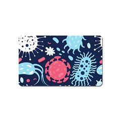 Seamless-pattern-microbes-virus-vector-illustration Magnet (name Card) by Simbadda