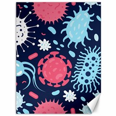 Seamless-pattern-microbes-virus-vector-illustration Canvas 36  X 48  by Simbadda