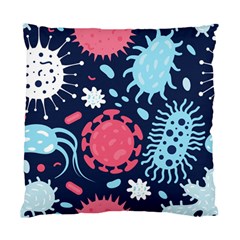 Seamless-pattern-microbes-virus-vector-illustration Standard Cushion Case (one Side) by Simbadda