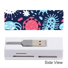 Seamless-pattern-microbes-virus-vector-illustration Memory Card Reader (stick) by Simbadda