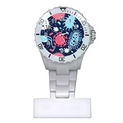 Seamless-pattern-microbes-virus-vector-illustration Plastic Nurses Watch by Simbadda