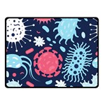 Seamless-pattern-microbes-virus-vector-illustration Two Sides Fleece Blanket (Small) 45 x34  Blanket Back