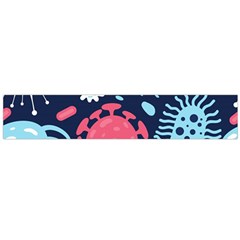 Seamless-pattern-microbes-virus-vector-illustration Large Premium Plush Fleece Scarf  by Simbadda