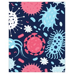 Seamless-pattern-microbes-virus-vector-illustration Drawstring Bag (small) by Simbadda