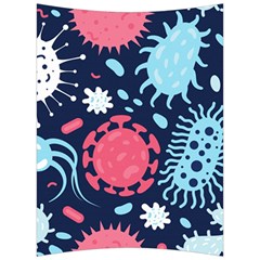 Seamless-pattern-microbes-virus-vector-illustration Back Support Cushion by Simbadda