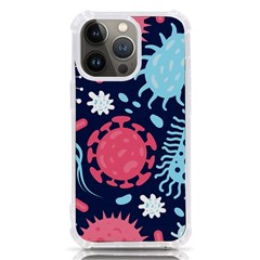 Seamless-pattern-microbes-virus-vector-illustration Iphone 13 Pro Tpu Uv Print Case by Simbadda