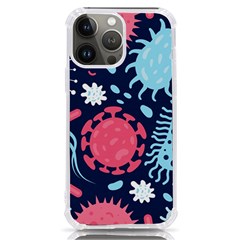 Seamless-pattern-microbes-virus-vector-illustration Iphone 13 Pro Max Tpu Uv Print Case by Simbadda