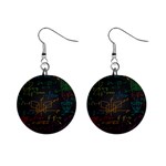 Mathematical-colorful-formulas-drawn-by-hand-black-chalkboard Mini Button Earrings Front