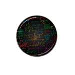 Mathematical-colorful-formulas-drawn-by-hand-black-chalkboard Hat Clip Ball Marker (4 pack) Front