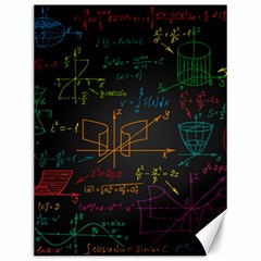 Mathematical-colorful-formulas-drawn-by-hand-black-chalkboard Canvas 12  X 16  by Simbadda