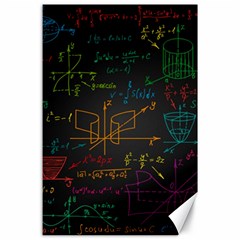 Mathematical-colorful-formulas-drawn-by-hand-black-chalkboard Canvas 24  X 36  by Simbadda