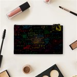 Mathematical-colorful-formulas-drawn-by-hand-black-chalkboard Cosmetic Bag (Small) Back