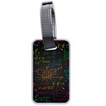 Mathematical-colorful-formulas-drawn-by-hand-black-chalkboard Luggage Tag (two sides) Back