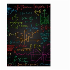 Mathematical-colorful-formulas-drawn-by-hand-black-chalkboard Small Garden Flag (two Sides) by Simbadda