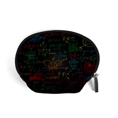 Mathematical-colorful-formulas-drawn-by-hand-black-chalkboard Accessory Pouch (small) by Simbadda