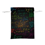 Mathematical-colorful-formulas-drawn-by-hand-black-chalkboard Lightweight Drawstring Pouch (S) Back