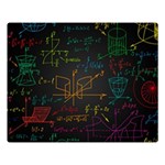 Mathematical-colorful-formulas-drawn-by-hand-black-chalkboard Premium Plush Fleece Blanket (Large) 80 x60  Blanket Front