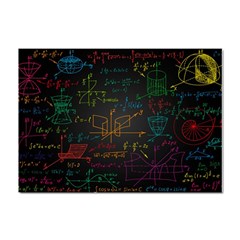 Mathematical-colorful-formulas-drawn-by-hand-black-chalkboard Crystal Sticker (a4) by Simbadda