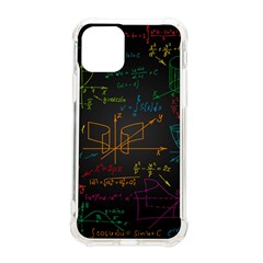 Mathematical-colorful-formulas-drawn-by-hand-black-chalkboard Iphone 11 Pro 5 8 Inch Tpu Uv Print Case by Simbadda