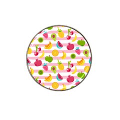 Tropical-fruits-berries-seamless-pattern Hat Clip Ball Marker (4 Pack) by Simbadda