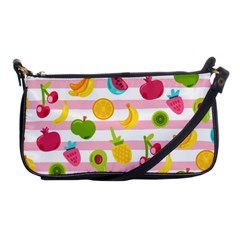 Tropical-fruits-berries-seamless-pattern Shoulder Clutch Bag by Simbadda