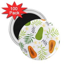 Seamless-tropical-pattern-with-papaya 2 25  Magnets (100 Pack) 