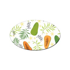 Seamless-tropical-pattern-with-papaya Sticker (oval)