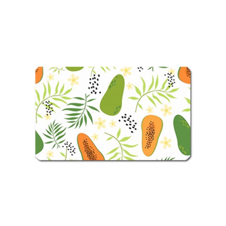 Seamless-tropical-pattern-with-papaya Magnet (Name Card)