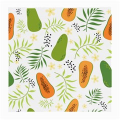 Seamless-tropical-pattern-with-papaya Medium Glasses Cloth by Simbadda