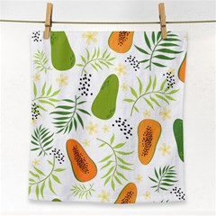 Seamless-tropical-pattern-with-papaya Face Towel