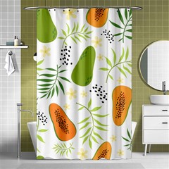 Seamless-tropical-pattern-with-papaya Shower Curtain 48  X 72  (small)  by Simbadda