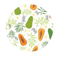 Seamless-tropical-pattern-with-papaya Mini Round Pill Box (pack Of 5) by Simbadda