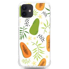 Seamless-tropical-pattern-with-papaya Iphone 12/12 Pro Tpu Uv Print Case by Simbadda