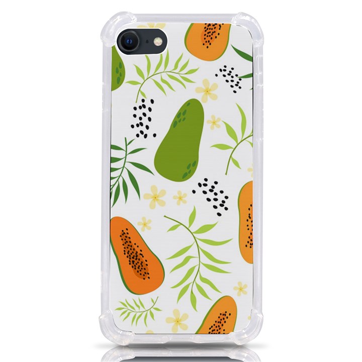 Seamless-tropical-pattern-with-papaya iPhone SE