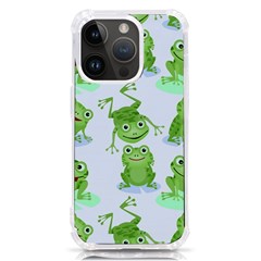 Cute-green-frogs-seamless-pattern Iphone 14 Pro Tpu Uv Print Case