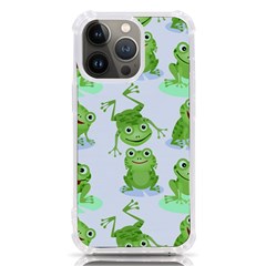 Cute-green-frogs-seamless-pattern Iphone 13 Pro Tpu Uv Print Case