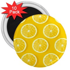 Lemon-fruits-slice-seamless-pattern 3  Magnets (10 Pack)  by Simbadda