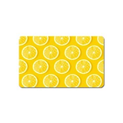 Lemon-fruits-slice-seamless-pattern Magnet (name Card) by Simbadda