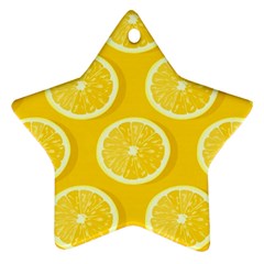 Lemon-fruits-slice-seamless-pattern Star Ornament (two Sides) by Simbadda