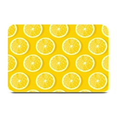 Lemon-fruits-slice-seamless-pattern Plate Mats by Simbadda